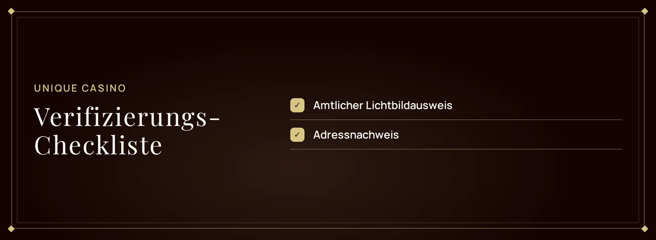 Halten Sie KYC-Dokumente bereit